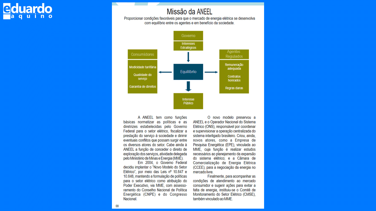 Documento ANEEL - Missão da ANEEL
