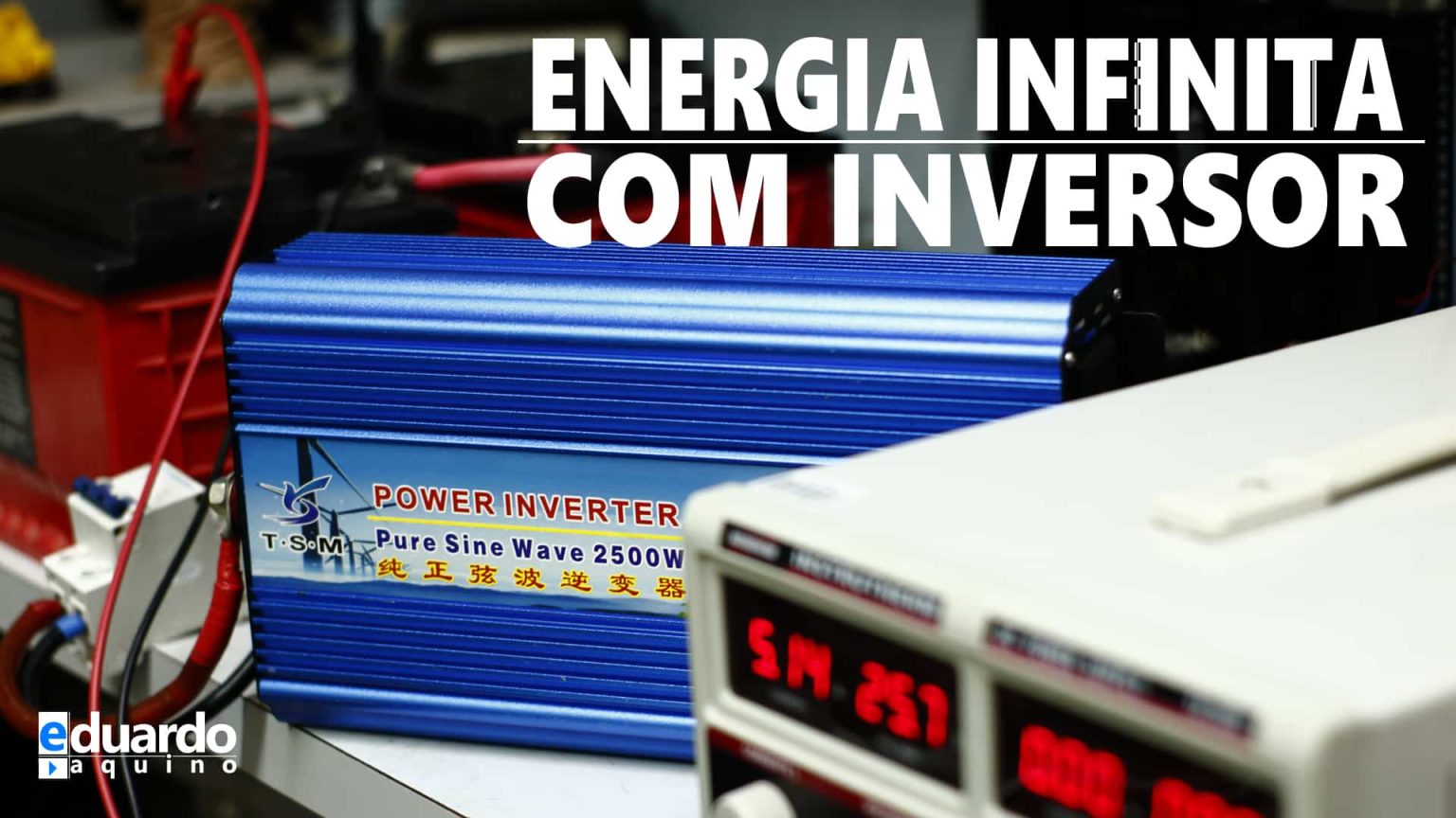 INVERSOR DE TENSÃO + Bateria + Carregador = Energia Infinita