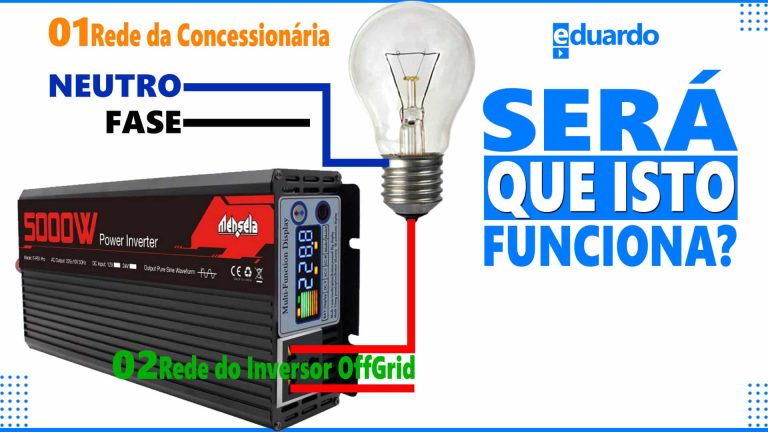 Fase do INVERSOR 220V e NEUTRO da CONCESSIONÁRIA Vira 110V e Liga Carga - Thumb B