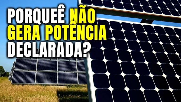 Por que Placa Solar gera Menos do que a Potência Nominal