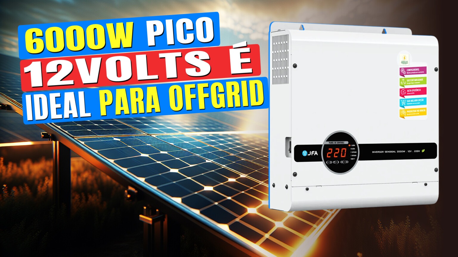 Inversor OffGrid 6000W Pico Para Motor Homes e Residências