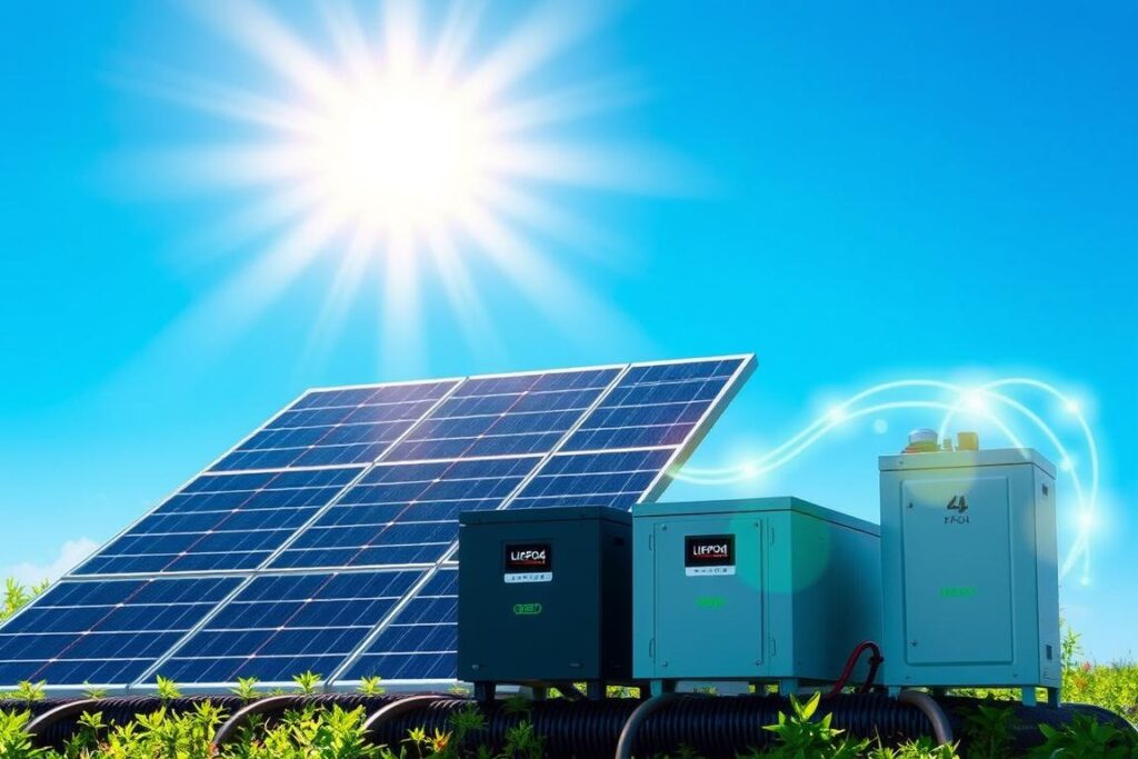 energia solar com baterias LifePO4 energia solar com baterias LifePO4