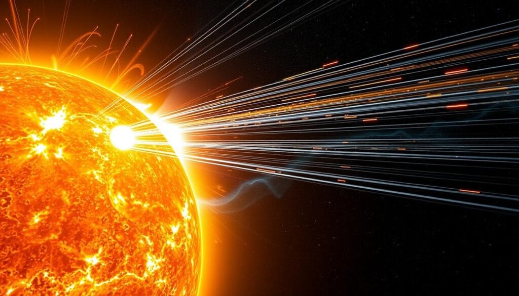 causas das tempestades solares