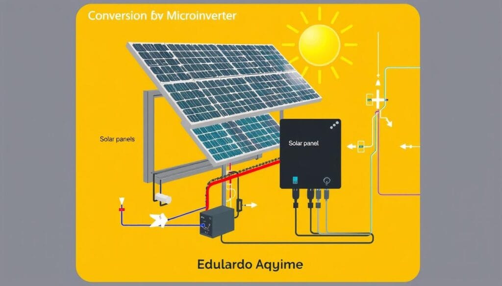 como funciona o microinversor solar