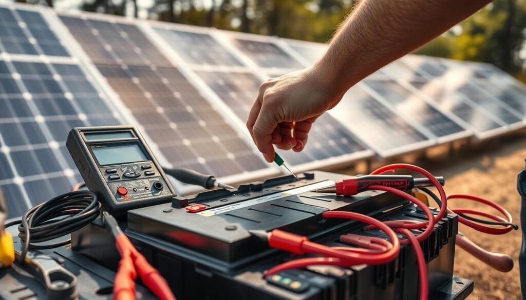 manutenção da bateria solar