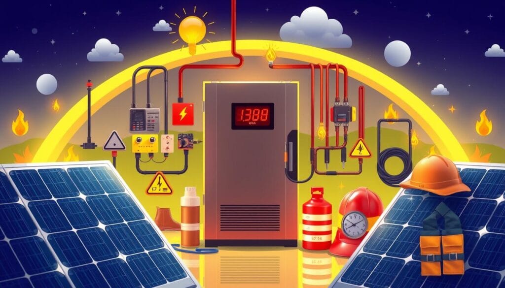 segurança elétrica e proteção contra incêndios em inversores fotovoltaicos